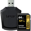 Lexar 64GB Professional 2000x UHS-II SDXC Memory Card with SD UHS-II Reader (U3, Class 10)
