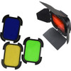 Godox Barndoor Kit with 4 Color Gels for AD200 Speedlight Head