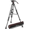 Manfrotto - 608 Nitrotech Fluid Video Head and Aluminum Twin Leg Tripod with Ground Spreader