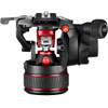 Manfrotto - 608 Nitrotech Fluid Video Head and Carbon Fiber Twin Leg Tripod with Ground Spreader