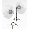 Ez-Lite 2 -500 Tungsten Lamp w/reflector,standand translucent Umbrella