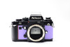 Custom Nikon F3 HP (Body) in Purple, view from front with body cap off.