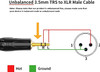 XLR Male to 3.5mm Male 10' feet