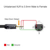 XLR Female to 3.5mm Male 6' feet