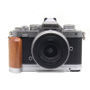 Tenghu Wooden L-Grip W/ Alloy Silver Base for Nikon ZF (Walnut)