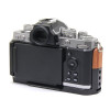 Tenghu Wooden L-Grip W/ Alloy Silver Base for Nikon ZF (Walnut)