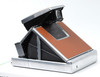 Pre-Owned - Vintage Refurbished Polaroid SX-70 Model 2 White Folding Instant Film Camera with brown leather case