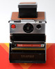 Pre-Owned - Vintage Refurbished Polaroid SX-70 Model 2 White Folding Instant Film Camera with brown leather case