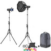 Westcott - FJ100 100Ws Off-Camera Strobe with FJ-T1 S Trigger for Sony (2-Light Backpack Kit)
