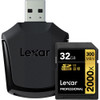 Lexar 32GB Professional 2000x UHS-II SDHC Memory Card with SD UHS-II Reader (U3, Class 10)
