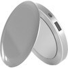 Pearl Compact Mirror + USB Rechargeable Battery Pack (Silver)