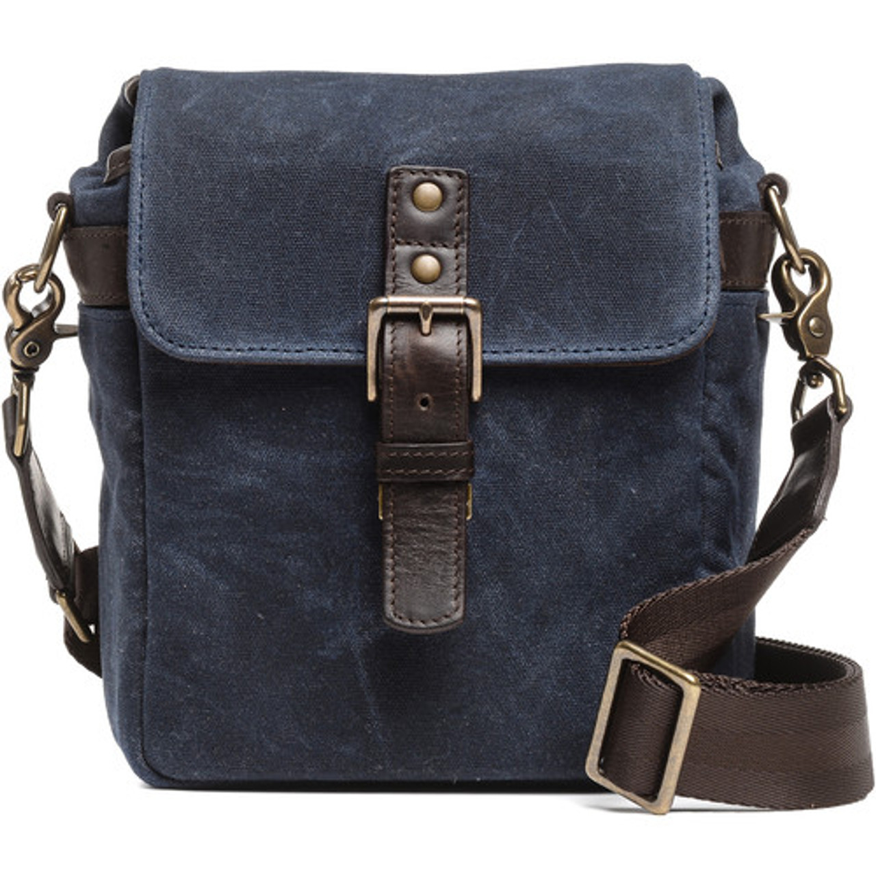 ONA Bond Street Waxed Canvas Camera Bag (Oxford Blue) at Acephoto.net