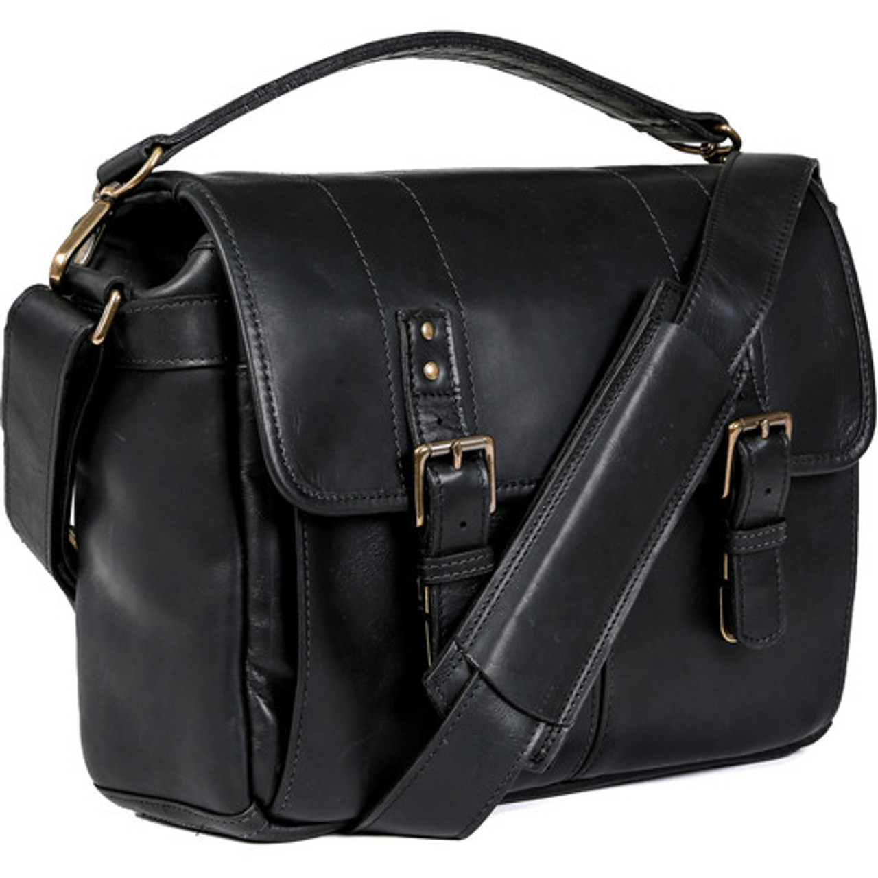 ONA Prince Street Camera Messenger Bag (Black, Italian Leather) - Ace Photo