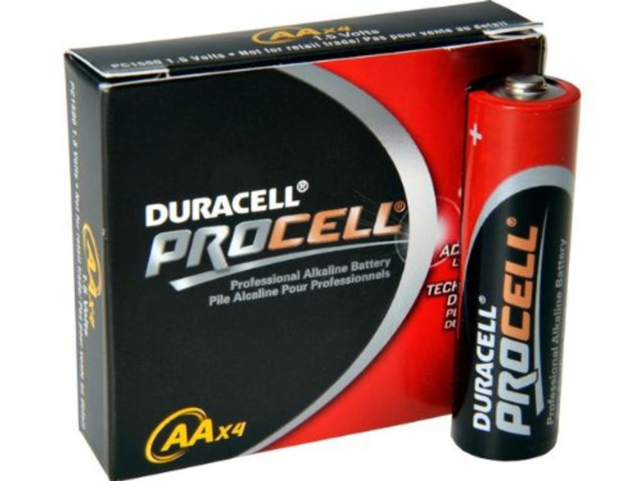 4 piles alcalines D LR20 Duracell Procell
