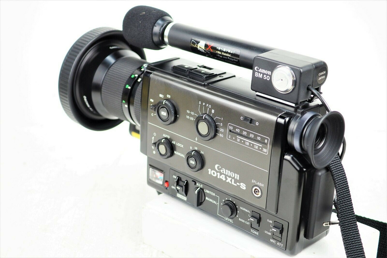 Pre-Owned - Canon 814 XL-S Zoom 7-5.6 F1.4 Super 8 Film Camera W/shotgun  mic at Acephoto.net