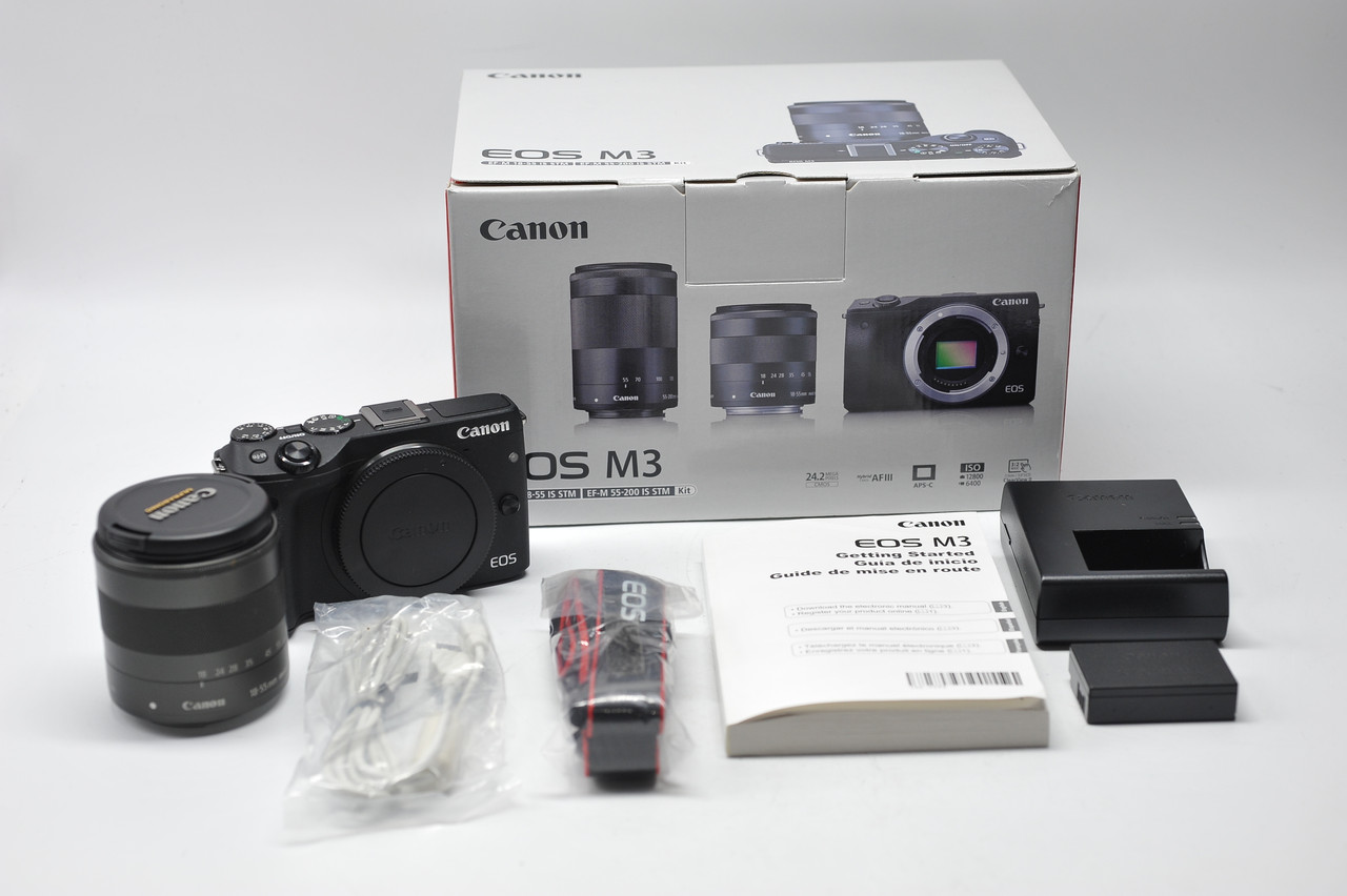 Pre-Owned Canon EOS M3 Mirrorless Digital Camera with 18-55mm Lens (Black)  at Acephoto.net