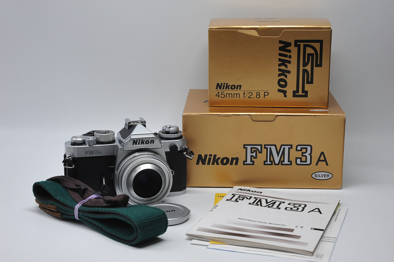 Pre-Owned - Nikon FM3A SLR 35mm Film Camera Silver with 45mm f2.8