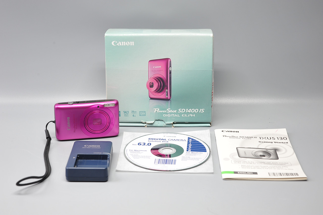 Pre-Owned - Canon PowerShot SD1400 IS Digital ELPH (Pink) at