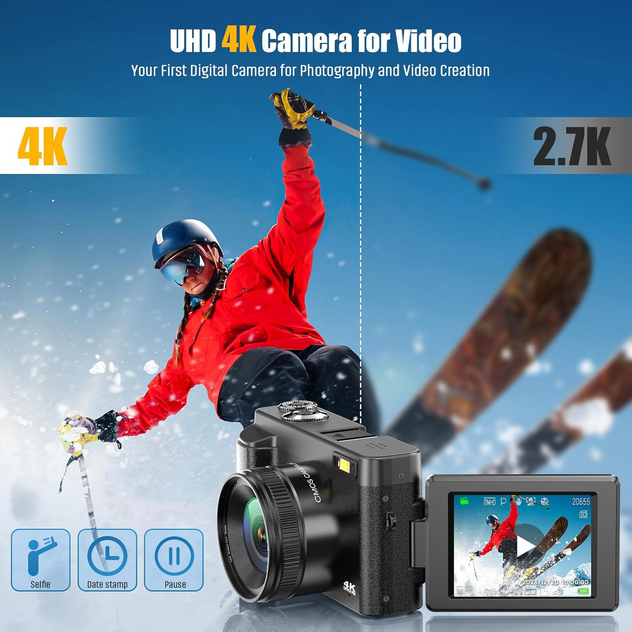 DC101 48MP VLOGGING DIGITAL CAmera w/16x zoom at Ace Photo