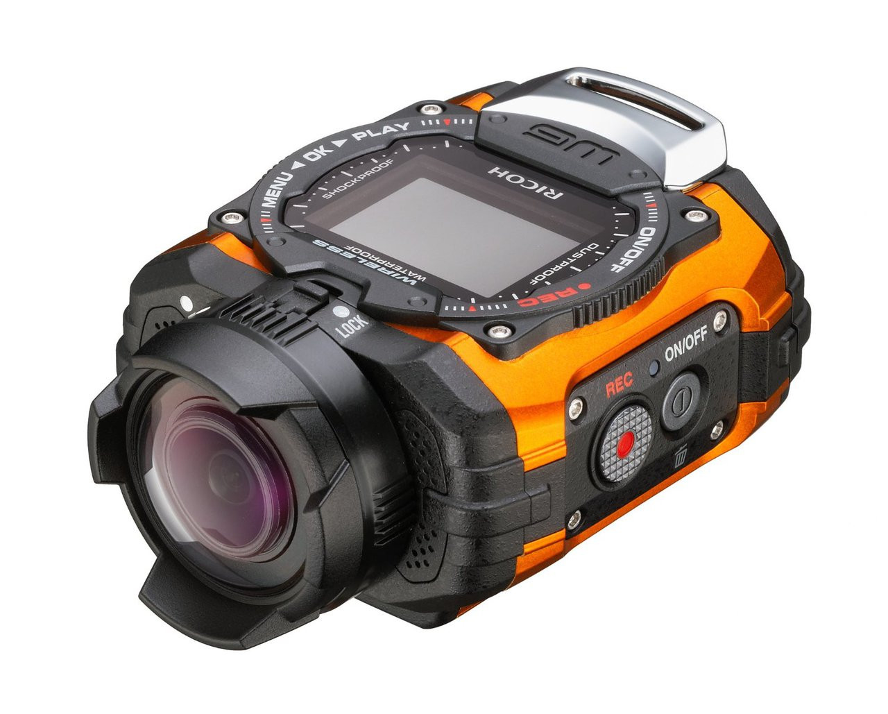 Ricoh WG-M1 Orange Waterproof Action Video Camera with 1.5-I