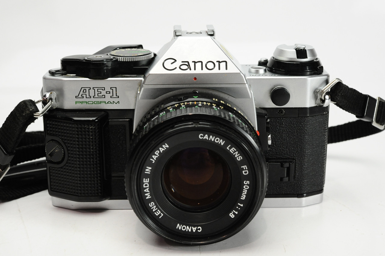 Pre-Owned - Canon AE-1 Program Silver w/ 50mm 1.8 FD/SC Lens at 