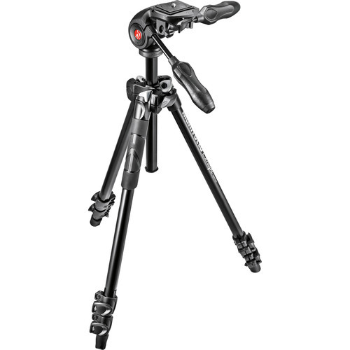 Manfrotto MK290LTA3-3WUS 290 Light Aluminum Tripod with 3-Wa