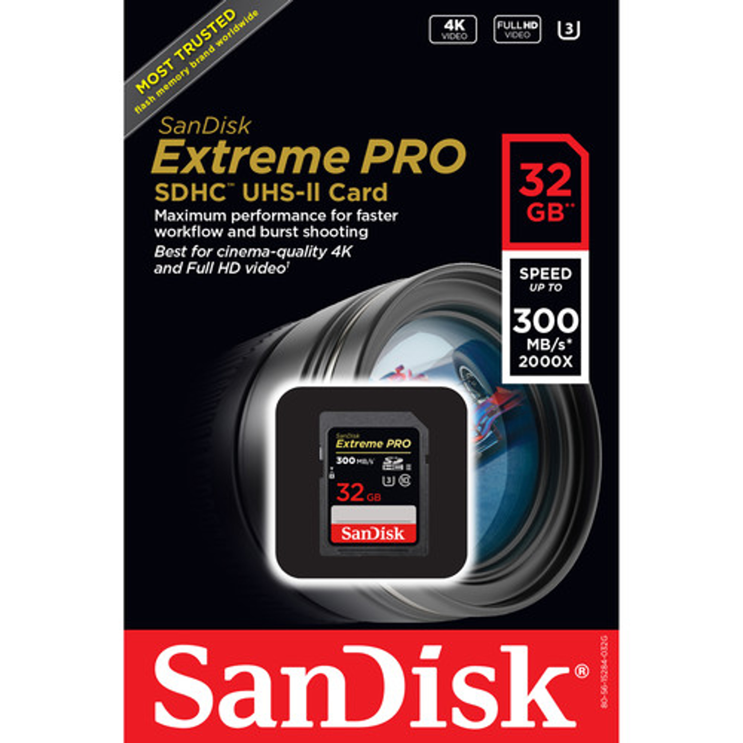 Sandisk 32gb Extreme Pro Uhs Ii Sdhc Memory Card At 4986