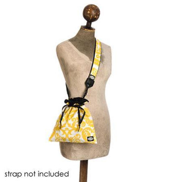 MOD COMPACT CAM POUCH - YELLOW & WHITE DAMASK