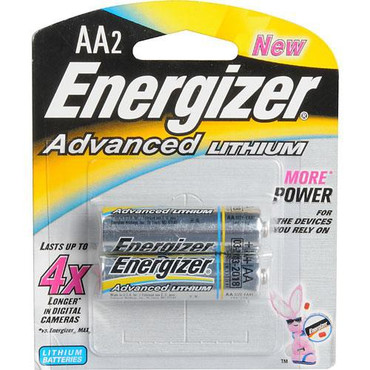 Energizer Ultimate Lithium AA Batteries (1.5V, 3500mAh, 2-Pack)