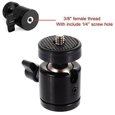 Mini Ball Head 1/4" Swivel, Screw Tripod Mount for DSLR Camera Camcorder