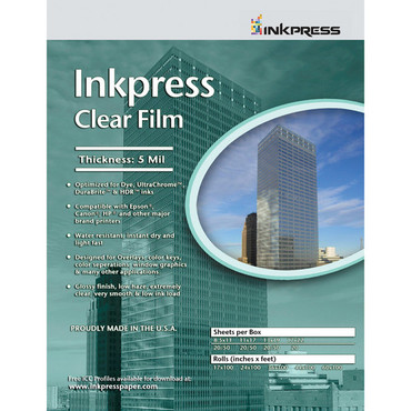 Inkpress Media Clear Film (8.5 x 11", 5 Sheets)