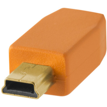 Tether Tools TetherPro USB 2.0 Type-A to 5-Pin Mini-USB Cable (Orange, 15')