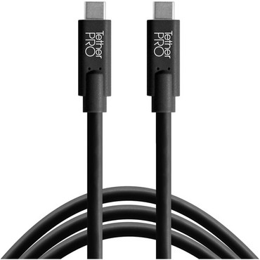 Tether Tools TetherPro USB Type-C Male to USB Type-C Male Cable (15', Black) Tether Tools TetherPro USB Type-C Male to USB Type-C Male Cable (15', Black)