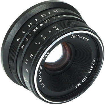 7Artisans Photoelectric 25mm f/1.8 Lens for Canon EF-M Mount - Black