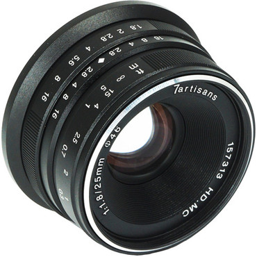 7Artisans Photoelectric 25mm f/1.8 Lens for Fujifilm X Mount - Black