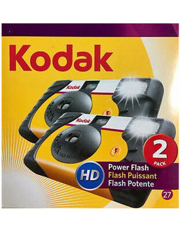 KODAK Power Flash Single Use Camera / 27 exp roll / 2 pack