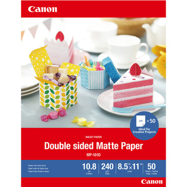 Canon Double-Sided Matte Photo Paper (8.5 x 11", 50 Sheets)