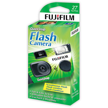 FUJIFILM DOUBLE QuickSnap Flash 400 35mm One-Time-Use Camera - 27 Exposures (ASA 400)