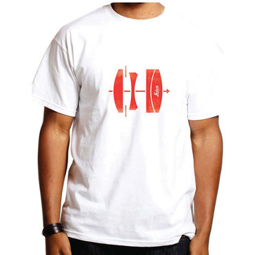 Leica Lens T-Shirt (Small, Red on White)