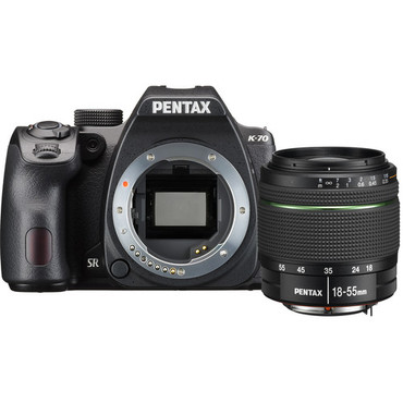 Pentax K-70 DSLR Camera with 18-55mm Lens (Black)