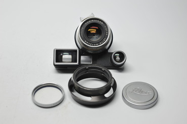 Pre-Owned Leica 35mm F/2.0 Summicron-M 8 ELEMENTS Silver w/ case,hood front cap, filter Made In Canada in 1960,  serial number 1780479(only 2000 was made) VERY RARE