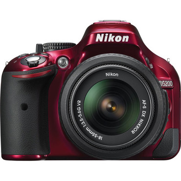 D5200 Digital SLR Camera With 18-55mm Lens (Red)