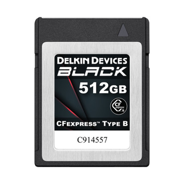 Delkin Black CfExpress Type B 512GB, Reading SP 1725MB/s, SustAING SP 1530MB/s