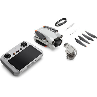 DJI Mini 3 Pro with DJI RC Remote view of kit components 