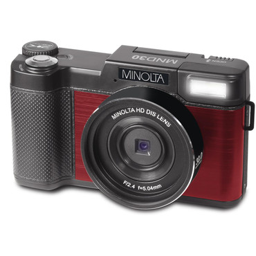 MINOLTA® MND30 30 MP / 2.7K Ultra HD Digital Camera (Red)