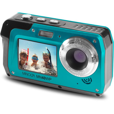 Minolta MN40WP Waterproof Dual-Screen Digital Camera (Blue)