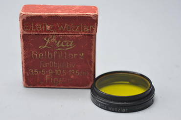 Pre-Owned Leitz Leica A36 FIGAM Yellow #2 Filter Black W. Box  For Hector 13.5cm, Summoron 3.5cm f2.8 and Summoron 3.5cm f3.5.