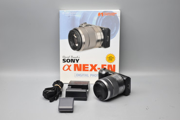 Pre-Owned - Sony NEX-5N w/18-55mm (Black/Silver) w/ HVL-F7S Flash