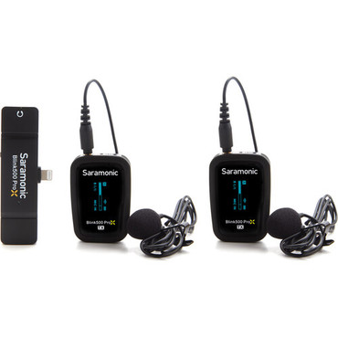 Saramonic Blink 500 ProX B6 Two-Person Digital Wireless Lavalier Microphone System with USB-C Connector (2.4 GHz)