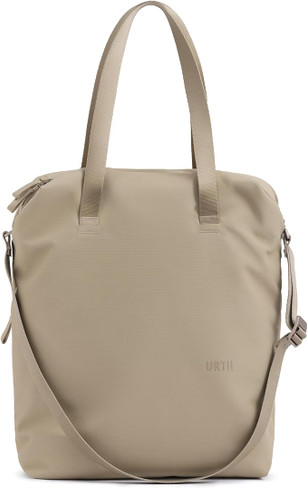 Urth Everyday Tote Bag — Weatherproof + Recycled (Beige)